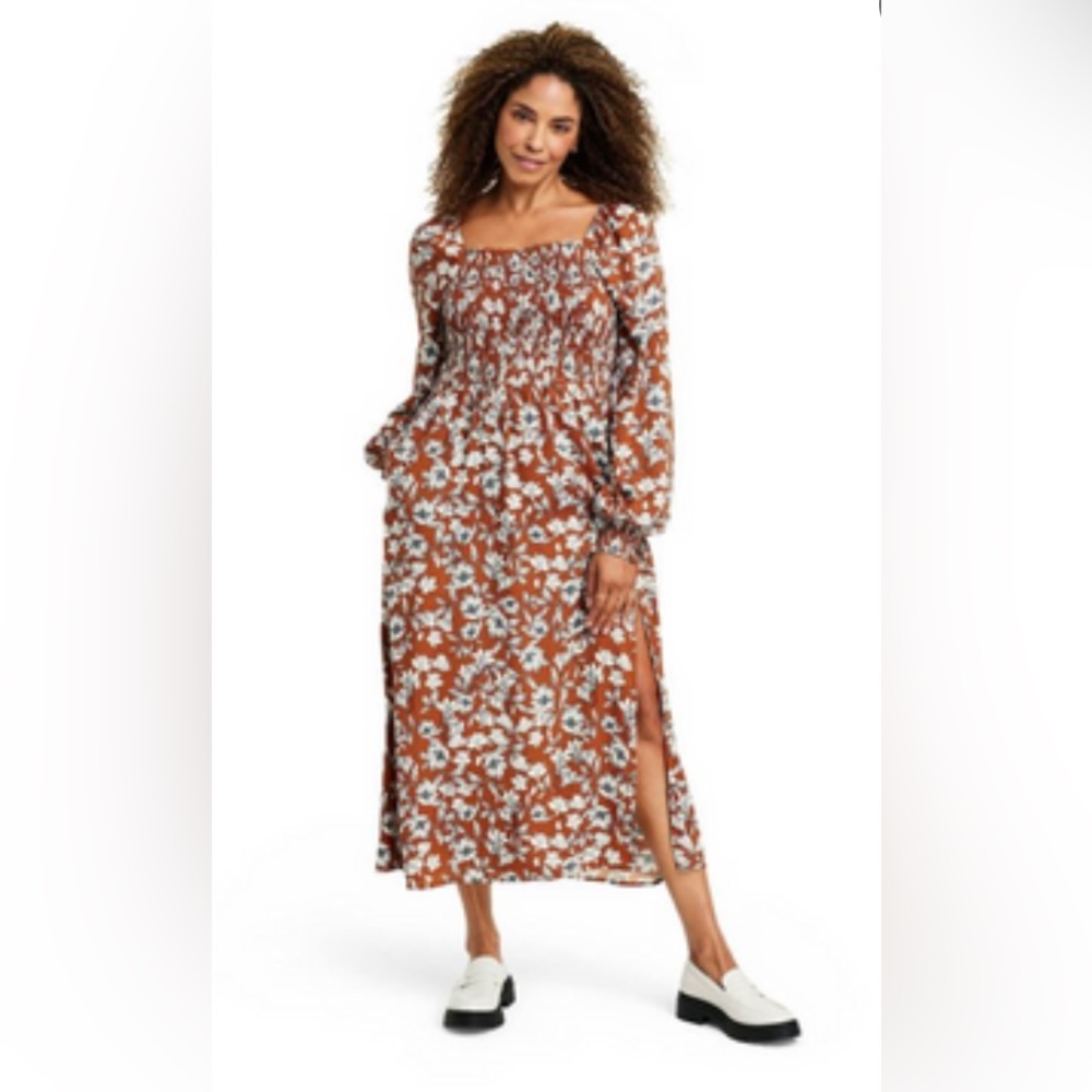 Women's Floral Smocked Bodice Midi Dress - La Ligne x Target